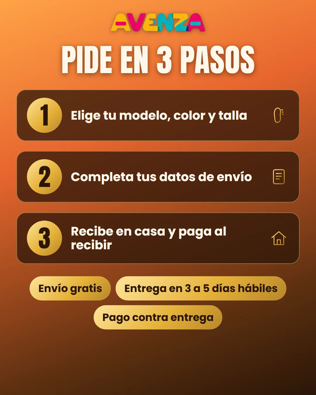 Cómo pedir: elige modelo, color y talla, completa tus datos y paga al recibir